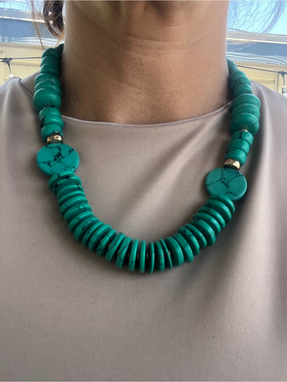 GREEN Beaded Statement Necklace - Women Jewelry